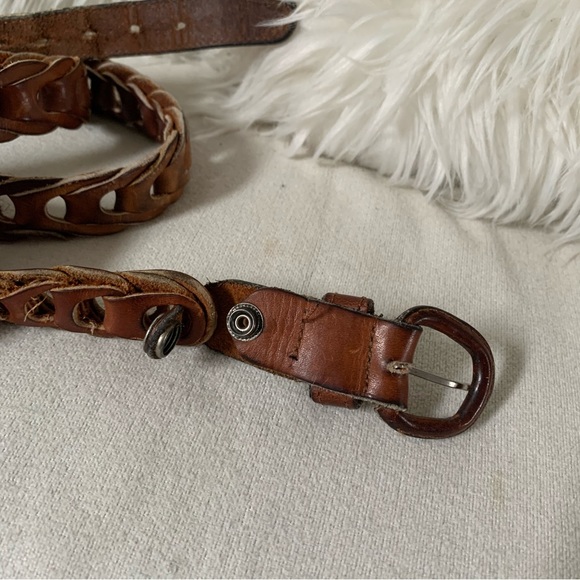 Pepe Brown Leather Belt With Removable Buckle - Picture 3 of 9
